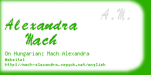 alexandra mach business card